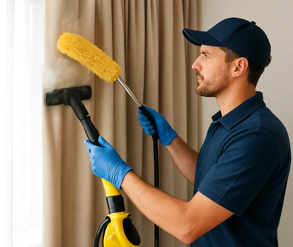 Trusted drapes cleaning technician Matty Curtain Cleaning maudsland QLD