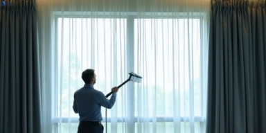 Commercial drapes cleaning service maudsland hotels offices
